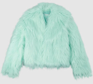 Taylor Swift Size XS/S Faux Fur Coat The Life of a Showgirl Mint Jacket ASO TS